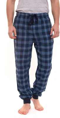Produktbild von LIVERGY Herren Schlafanzug-Hose aus reiner Baumwolle Pyjama-Hose in Flanell-Qualität 390207_2201 Blau/Weiß, Größe:M