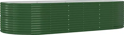 Obrázok produktu pre vidaXL Zvýšená posteľ zelená 291x140x68 cm Pozinkovaná oceľ