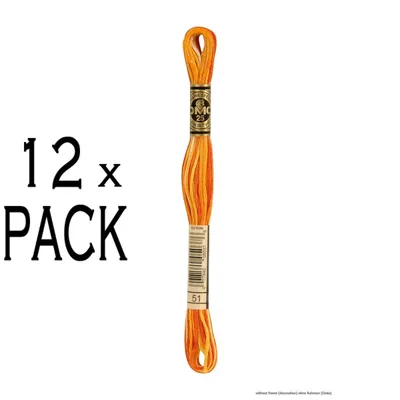 Zdjęcie produktu dla 12 sztuk nici do haftowania DMC Mouline Especial, 117mc - 51, 6-nitkowe, 8 metrów