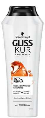 Produktbild von Gliss Kur Total Repair Shampoo, 250ml - für revitalisiertes Haar