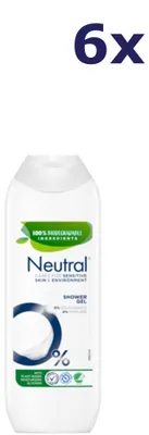 Image de 6 gels douche neutres - 250 ml