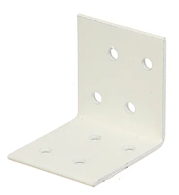 Obrázok produktu pre Alberts rohový spojovací prvok | pozinkovaný, s bielym plastovým povlakom | 40 x 40 x 40 mm | sada 50 ks