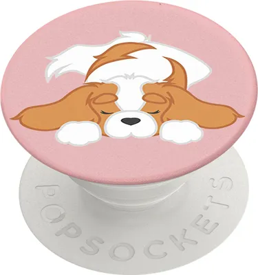 Immagine prodotto di PopSockets, PopGrip Pupper Napper per smartphone, PopTop + base, bianco / rosa