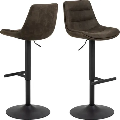 Produktbild von Barhocker >Adisa< (2er-Set) in anthrazit, Polyester, Stahl - 47x95x52,5 (BxHxT)