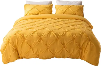 Obrázok produktu pre Posteľná bielizeň 220x240cm polyesterové vlákno 3 kusy - sada perín Ginger, mäkké nadýchané obliečky na prikrývku so zipsom a 2 x obliečky na vankúš 50x75cm