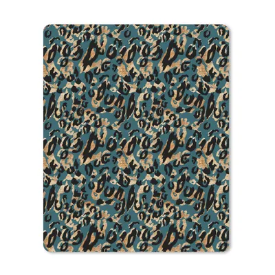 Produktbild von MuchoWow® Mauspad Mousepad Gold - Pantherdruck - Türkis 30x40 cm - Mousepads - Maus Mat - Pad - Mausunterlage - Mausmatten