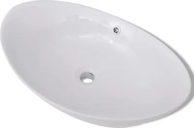 Obrázok produktu pre vidaXL Keramické umývadlo Keramické umývadlo s prepadom oválne 59 x 38,5 cm
