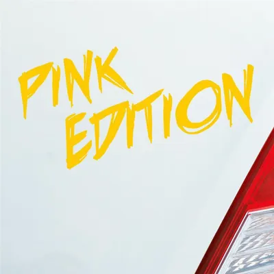 Produktbild von Auto Aufkleber Pink Edition Auto Car Tuning Motorrad 15x7 cm Gelb Sticker Heckscheibenaufkleber