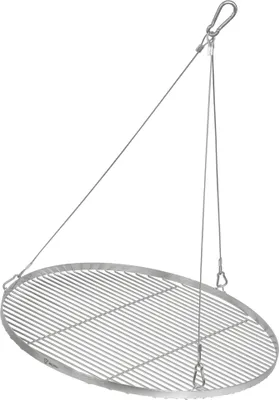 Produktbild von BBQ-Toro Edelstahl Grillrost Rund Ø 70 cm, BBQ Grillgitter mit Seilaufhängung, Hängegrill Rost