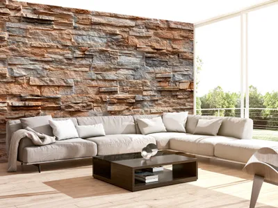 Produktbild von Vlies Fototapete Steinwand 400x280 cm Tapeten Wandtapete XXL Steinoptik Stein 3d Effekt f-B-0018-a-d