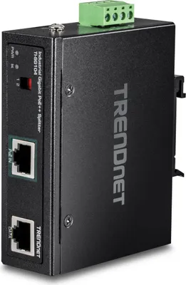 Image de TrendNet TI-SG104 TRENDnet PoE Splitter Gigabit industrial 60W UPoE Metall