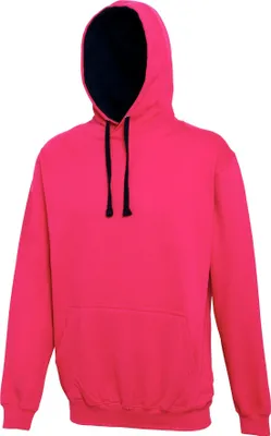 Produktbild von Awdis Kapuzenpullover / Kapuzen-Sweatshirt RW165 (M) (Hot Pink/Marineblau)