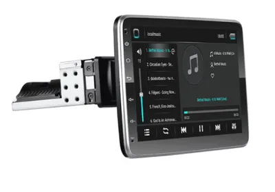 Produktbild von PODOFO 1din obrotowe radio samochodowe Android 11, WIFI GPS USB, radio Android z nawigacją GPS, zestaw głośnomówiący Bluetooth 5.0, USB, odchylane radio samochodowe 1din