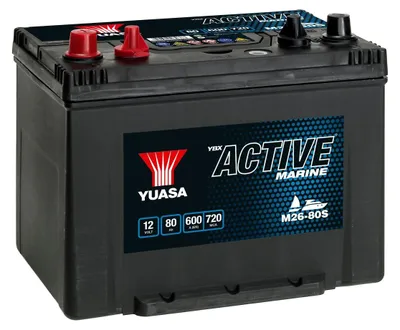 Produktbild von YUASA MARINE Starterbatterie 12V 80Ah 600A/EN für Auto LKW Batterie