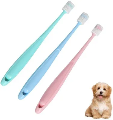Produktbild von Azomor® Set von 3 weichen Zahnbürsten für Katzen und kleine Haustiere