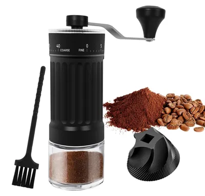 Manuelle Kaffeemühle, 40 Mahlgrade, 30 g, Keramikmahlwerk, tragbar