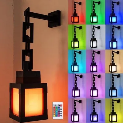 Obrázok produktu pre Nočná lampička s RGB podsvietením a diaľkovým ovládaním – možnosť nabíjania cez USB – zmena farieb (16 farieb) – čierna