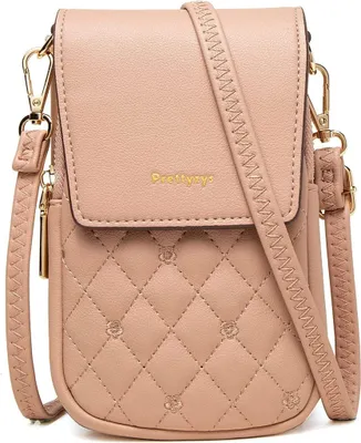Obrázek produktu pro Dámská taška přes rameno, taška přes rameno na mobil, mini taška, crossbody (vhodná pro mobilní telefony do 6,9 palce), s nastavitelným, odnímatelným ramenním popruhem, růžová