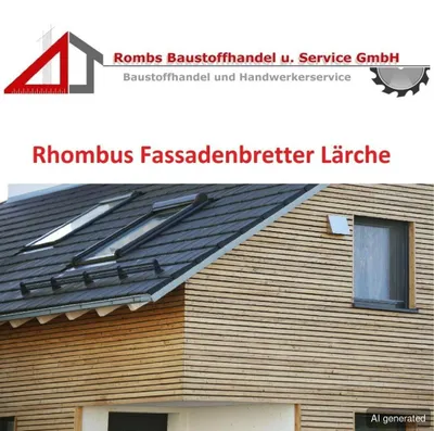 Produktbild von Rhombusleisten sibirische Lärche Fassadenbrett A/B Wandverkleidung Holz – 150 cm (Standardversand)