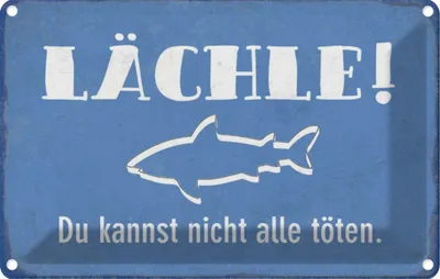 Produktbild von vianmo Blechschild 12x18 cm lächle Du kannst nicht alle Dekoration Spruch Zitat