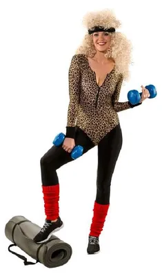 Produktbild von y Damen Langarm-Body mit Leoparden Print 80er Jahre, Größe:S/M