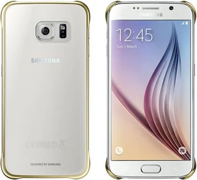 Produktbild von Samsung EF-QG920B, Cover, Samsung, Galaxy S6, Gold, Transparent