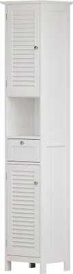 Productafbeelding van Badkamerkast Vicco Riad Wit 32 x 170 cm met deuren, lade en open vak, Model 40417