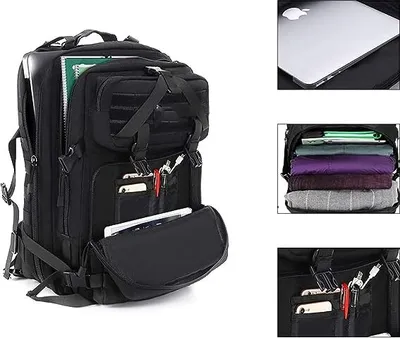 Produktbild von 35L Militär Rucksack Sport Reisen, Rucksack Wasserdicht damen und herren, mit Herren Taktischer Gürtel und Molle Beutel, Hohe Kapazität | P-3