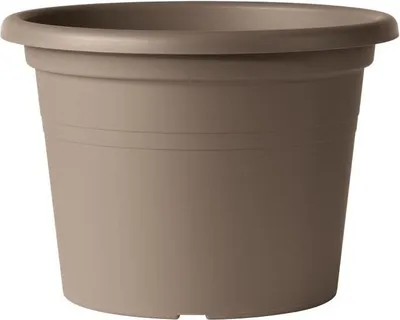 Image de Pot de fleurs rond DEROMA Day R Camel, 60 x H41,8 cm, 69 litres, Taupe, Recyclé et Recyclable, Résistant au gel et aux UV