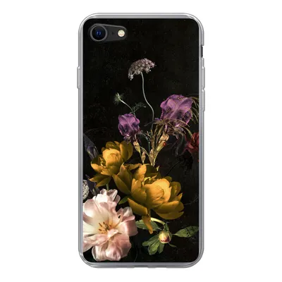 Produktbild von MuchoWow® Handyhülle Schutzhülle Hülle für iPhone SE 2020 Blumen - Muster - Pflanzen Silikon Softcase Handy Hülle - Kartenbesitzer