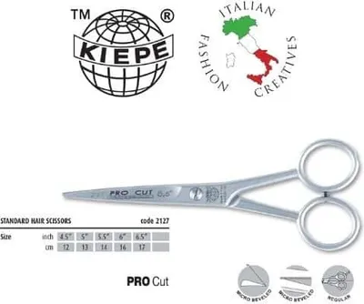 Obrázok produktu pre Kadernícke nožnice na strihanie vlasov Kiepe 2127 Pro Cut 5.5"
