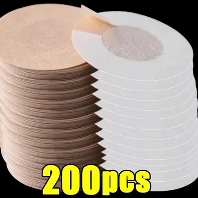 Produktbild von Brustwarzenabdeckungen - Selbstklebende Brustblättchen - Rund - Baumwolle - Einweg - 200 Stück - Naturfarbe