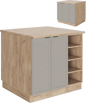 Produktbild von Kücheninsel Vicco Fame-Line GrauBeige 90 cm ohne Arbeitsplatte, Model 50465