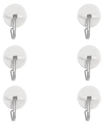 Produktbild von Selbstklebende Haken, 6 Stücke Klebehaken, Wandklebehaken, Handtuchhaken, Mehrzweckhaken, für Bad, Küche, Wand, Tür
