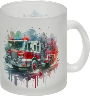 Produktbild von Feuerwehrauto Glas Tasse