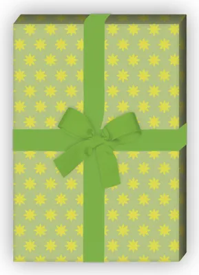 Produktbild von Schönes Sternen Geschenkpapier, Dekorpapier nicht nur zu Weihnachten, grün - G8612, 32 x 48cm
