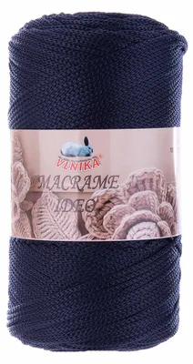 Vlnika Macrame Ideo 250g Makrameegarn und Häkelgarn in der Farbe Schwarzblau.