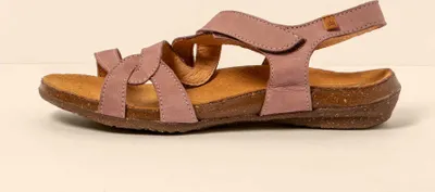 Image de El Naturalista Sandales pour Femme N5079 NOBUCK LAVADO MALVA / WAKATAUA Couleur Rouge
