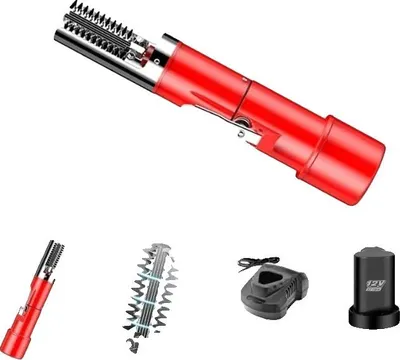 Obrázek produktu pro Elektrická škrabka na rybí šupiny, vysoce přesný provoz, uživatelsky přívětivý design, červená duální baterie
