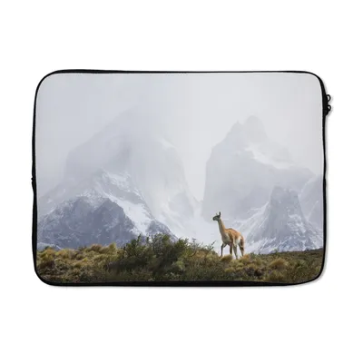 Produktbild von MuchoWow® Laptop Hülle 14 ZollLama - Schnee - Berge Laptoptasche - Laptoptasche - Stoßsicher - Schutzhaube