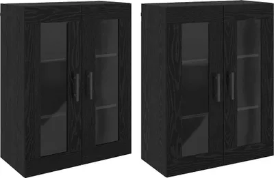 Immagine prodotto di Armadi da Muro 2 pcs Rovere nero 69,5 x 34 x 90 cm