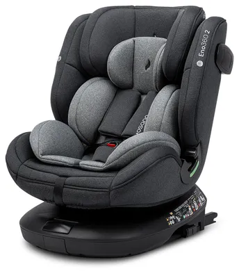 Productafbeelding van Osann Eno360 2, kinderzitje, 360 graden draaibaar met Isofix, geschikt voor kinderen van 40-150 cm, autostoeltje met Isofix en Top-Tether – Donkergrijs gemêleerd
