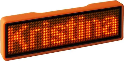 Immagine prodotto di Etichetta portanome a LED arancione Etichetta portanome 11x14 pixel programmabile Custodia USB arancione