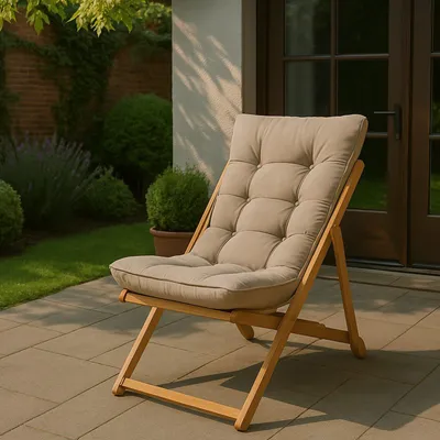 Produktbild von Dmoras Outdoor-Stuhl Coghinass Braun, ein verstellbarer Rückenlehnenstuhl