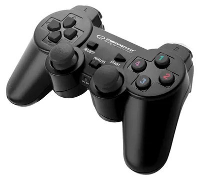 Image de Manette de jeu Esperanza EGG108K pour PC et PlayStation 3, analogique/numérique, USB 2.0, noire