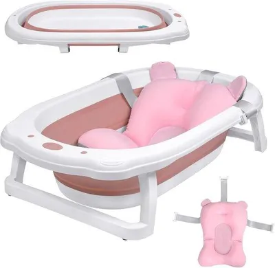Productafbeelding van Famanu babybadkuip met antislip badkussen - Ergonomisch en ruimtebesparend