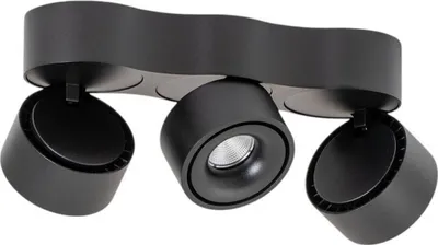 Produktbild von Arcchio LED-Deckenleuchte Rotari, Linsen, 3-flammig, schwarz