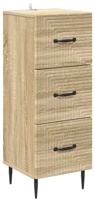 Image de Armoire à tiroirs Chêne Sonoma 33 x 34,5 x 89,5 cm