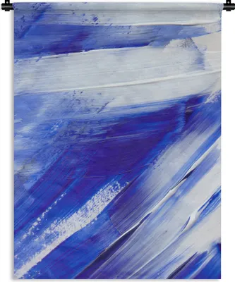 Produktbild von MuchoWow® Wandteppich Wandbehang Farbe - Design - Blau 90x120 cm Tapisserie Dekoration Wandtuch - Wanddeko