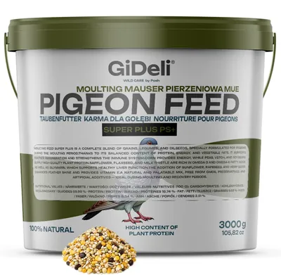 Immagine prodotto di Mangime per piccioni 3 kg Ricco di proteine Semi oleosi Cereali Allevamento e sport Naturale GiDeli